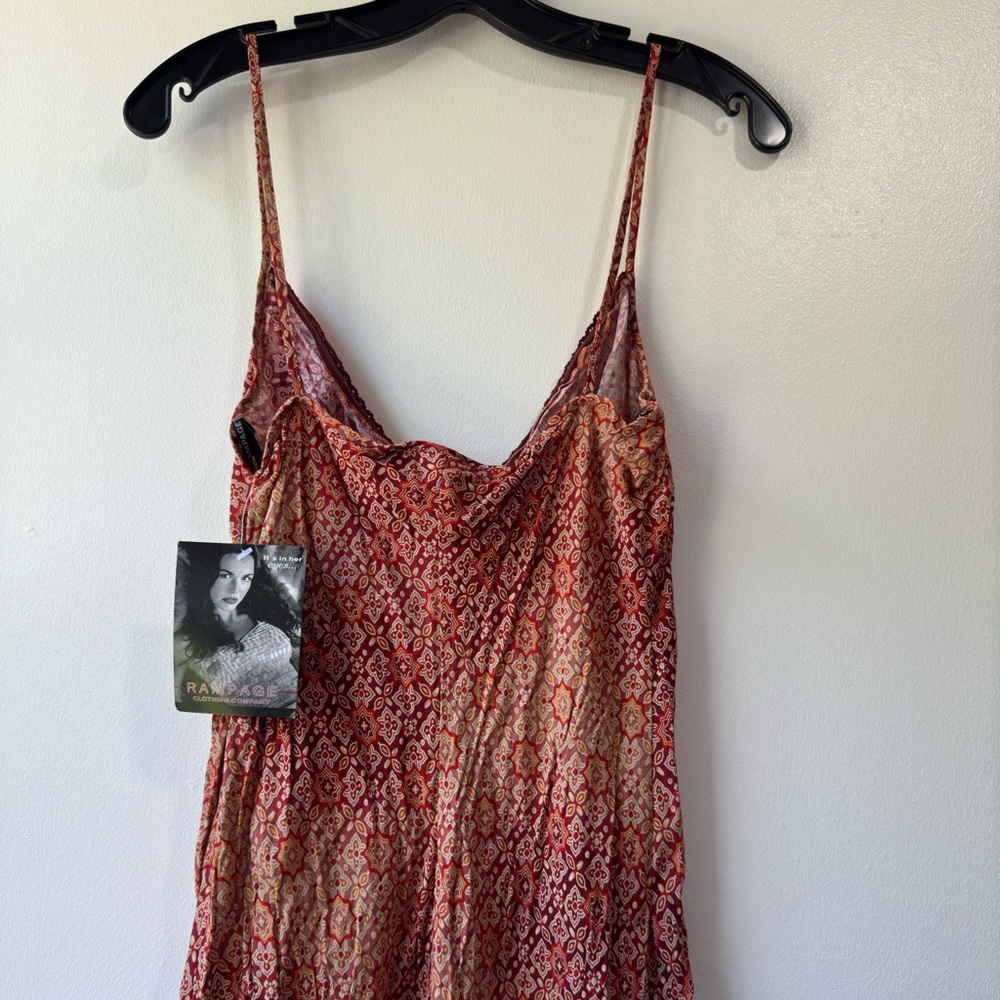 Vintage Rampage Clothing Company Rayon High Low Cottage core Dress Size 13 - Picture 10 of 11
